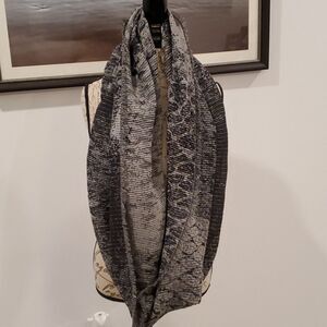 Beautiful black and silver infinity scarf